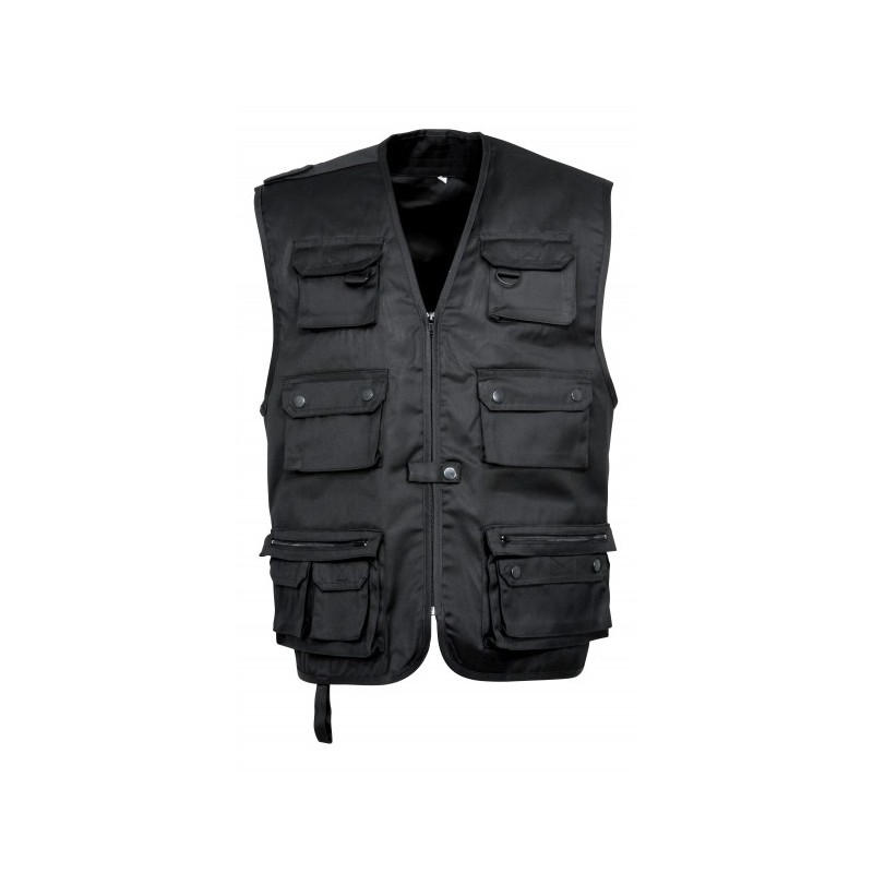 Gilet reporter multipoches noir