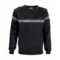 Pull noir avec bande grise...