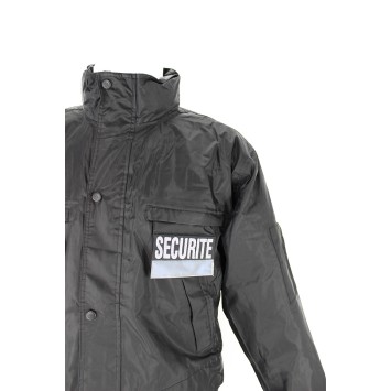 Coupe-vent noir "Sécurité"
