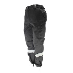 Pantalon intervention noir + bande grise réfléchissante