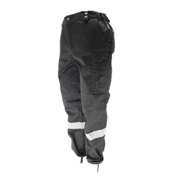 Pantalon intervention noir + bande grise réfléchissante