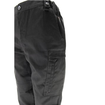 Pantalon intervention noir + bande grise réfléchissante