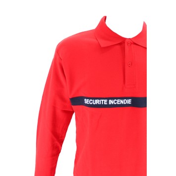 Polo manches longues "Sécurité Incendie"