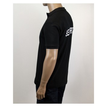 Polo noir brodé "Sécurité"