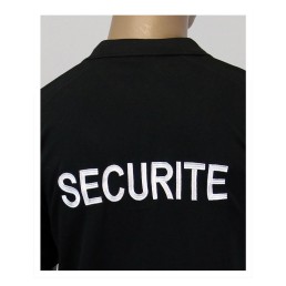 Polo noir brodé "Sécurité"