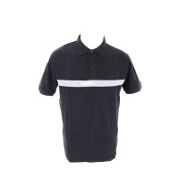 Polo noir + bande grise...