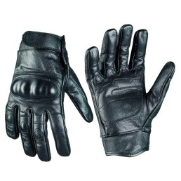 Gants cuir coqués Noir