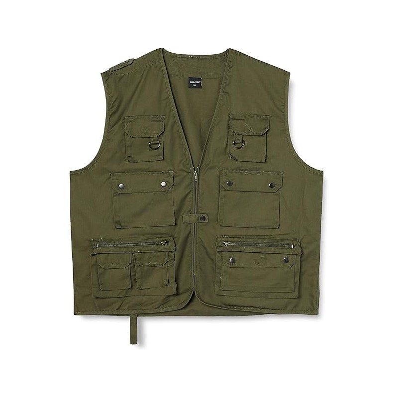 Gilet reporter multipoches kaki