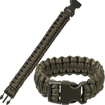 Bracelet paracorde 22 mm noir ou kaki