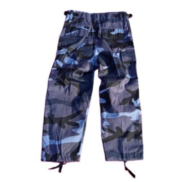 Pantalon type BDU Camouflage bleu Enfant