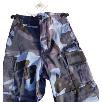 Pantalon type BDU Camouflage bleu Enfant