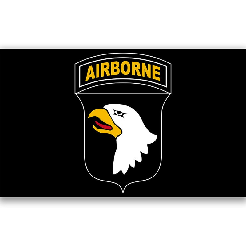 Drapeau Airborne 101e div. Noir