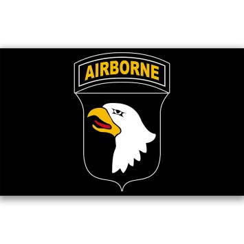 Drapeau Airborne 101e div. Noir