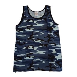 Débardeur Camouflage bleu