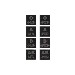 Ecusson brodé Groupe sanguin Noir