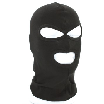 Cagoule 3 trous coton noir