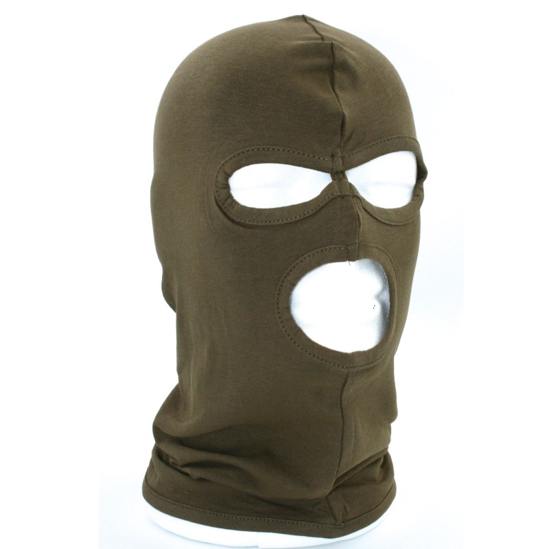  Cagoule 3 trous 100% coton Verte