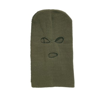 Cagoule 3 trous 100% acrylique Verte