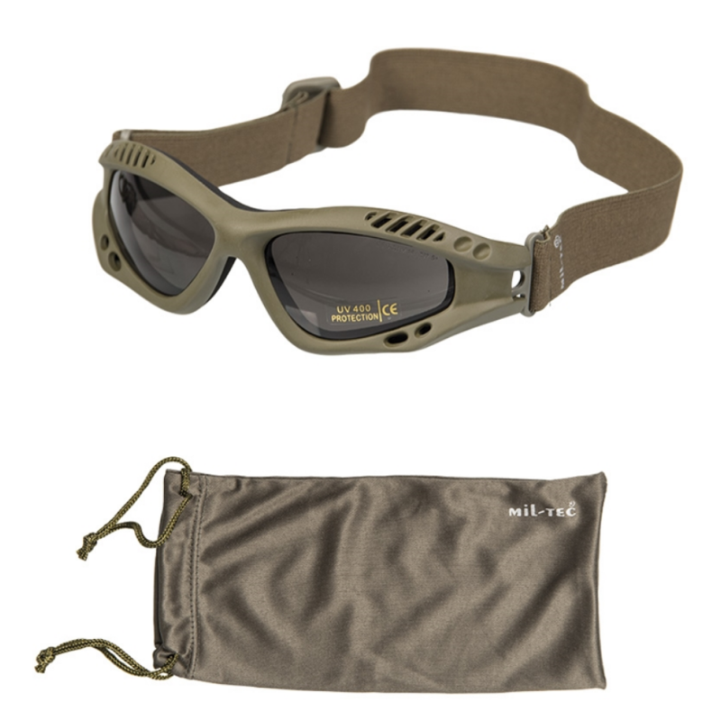 Lunettes tactiques vert olive Verres Teintés