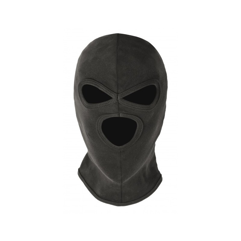 Cagoule 3 trous 100% coton Noire