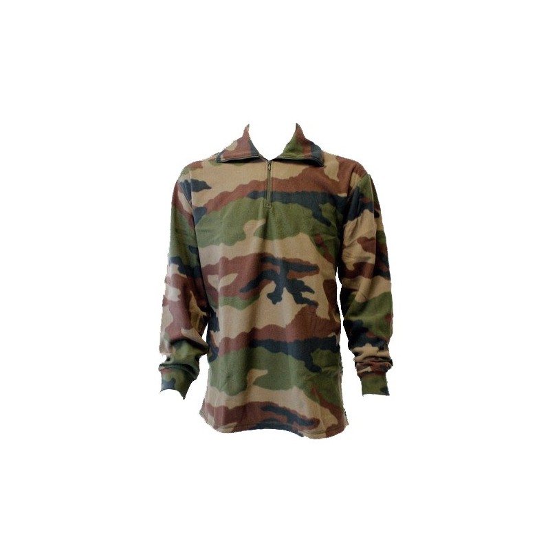 Chemise militaire F1 polaire camouflage CE origine Armée Française