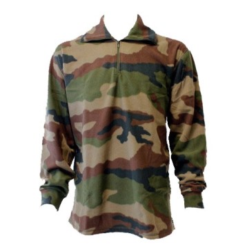 Chemise militaire F1 polaire camouflage CE origine Armée Française